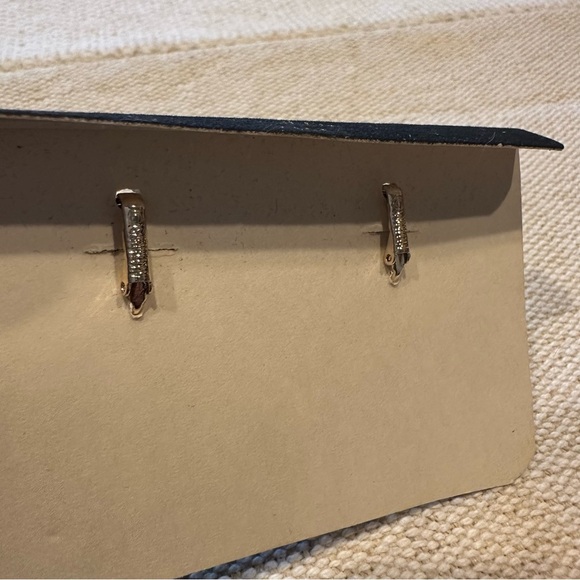 Vintage Sarah Coventry Rhinestone Clip Earrings Gold Rhinestone Party Dangle - Picture 8 of 12